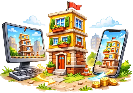 Tower Rush app vs version PC